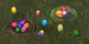 Ostereier und Osternester