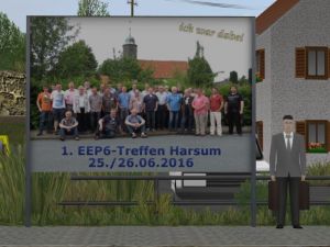 Plakatwand &bdquo;1. EEP6-Treffen Harsum&ldquo;