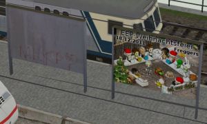 Plakatwand &bdquo;Freggers-Weihnachtsfeier&ldquo;