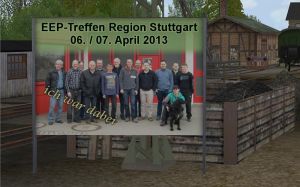 Plakatwand &bdquo;EEP-Treffen Region Stuttgart&ldquo;