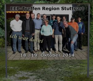 Plakatwand &bdquo;EEP-Treffen Region Stuttgart&ldquo;